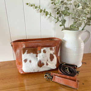 Tan Cowhide Pram Caddy