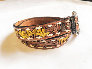 Sunflower Belt - White - 70cm