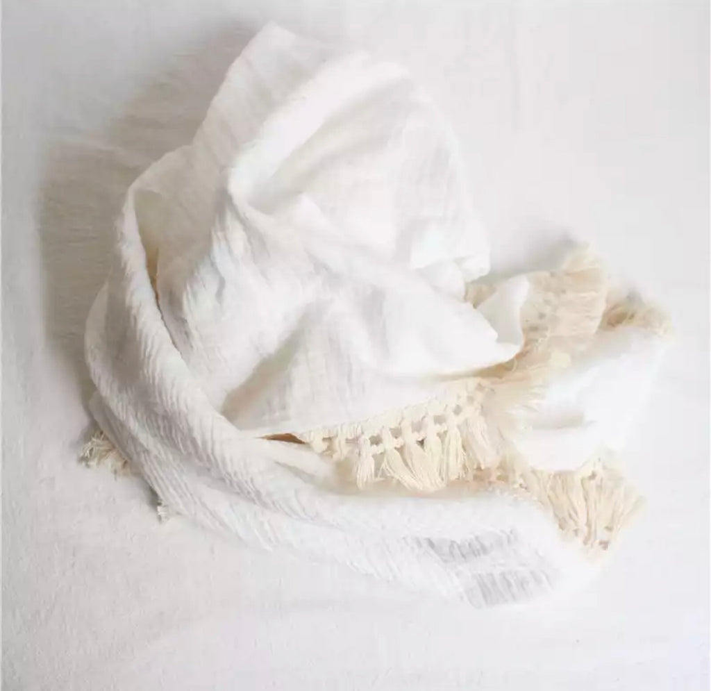 Fringe Swaddle - Cloud