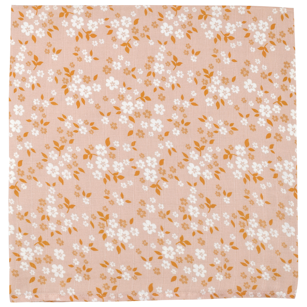 Whimsy Floral Swaddle - Multi Peach