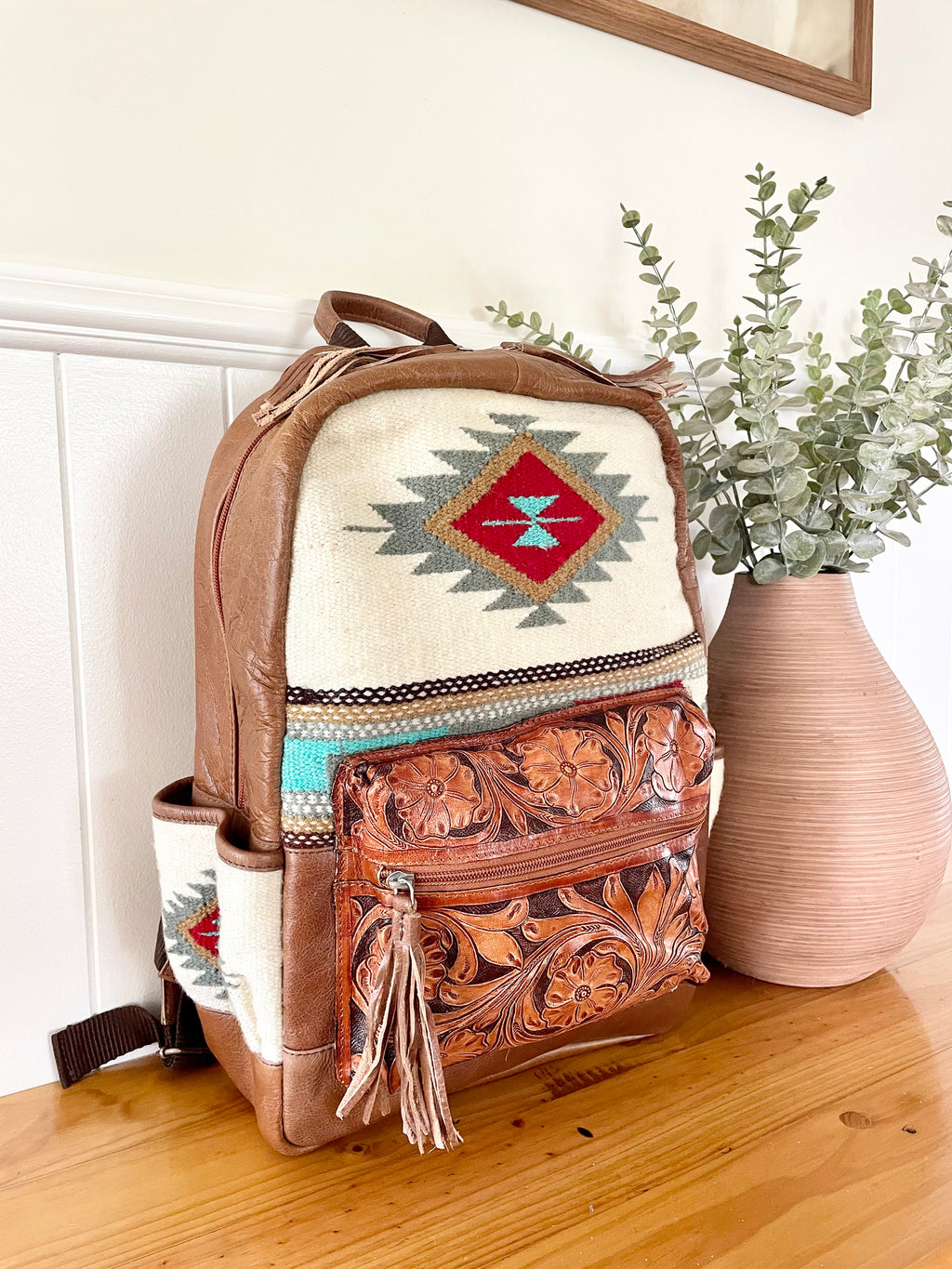 Cowhide Backpack - Aztec Brown