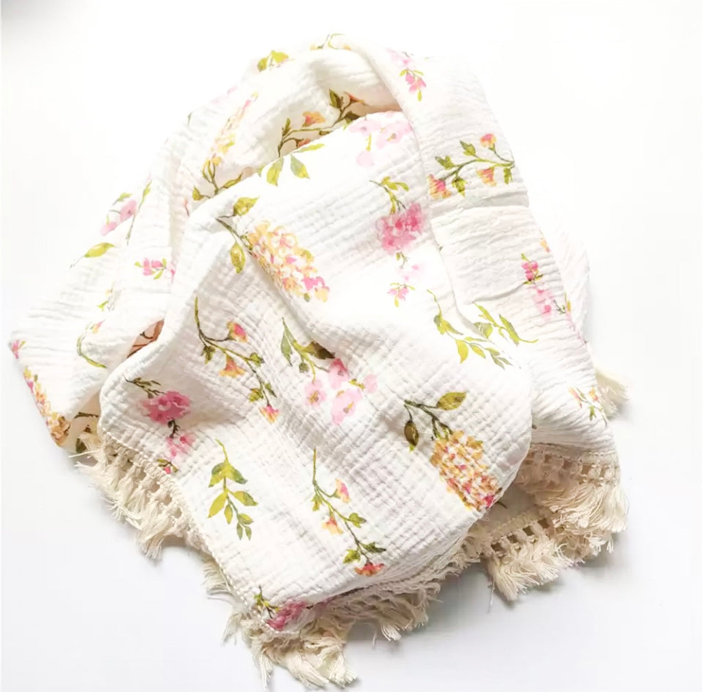 Fringe Swaddle - Meadow